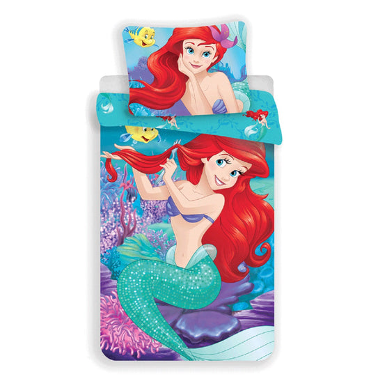 Disney Ariel Bettbezug 140x200 cm & Kissenbezug 70x90 cm – Bettwäsche-Set für Kinderzimmer