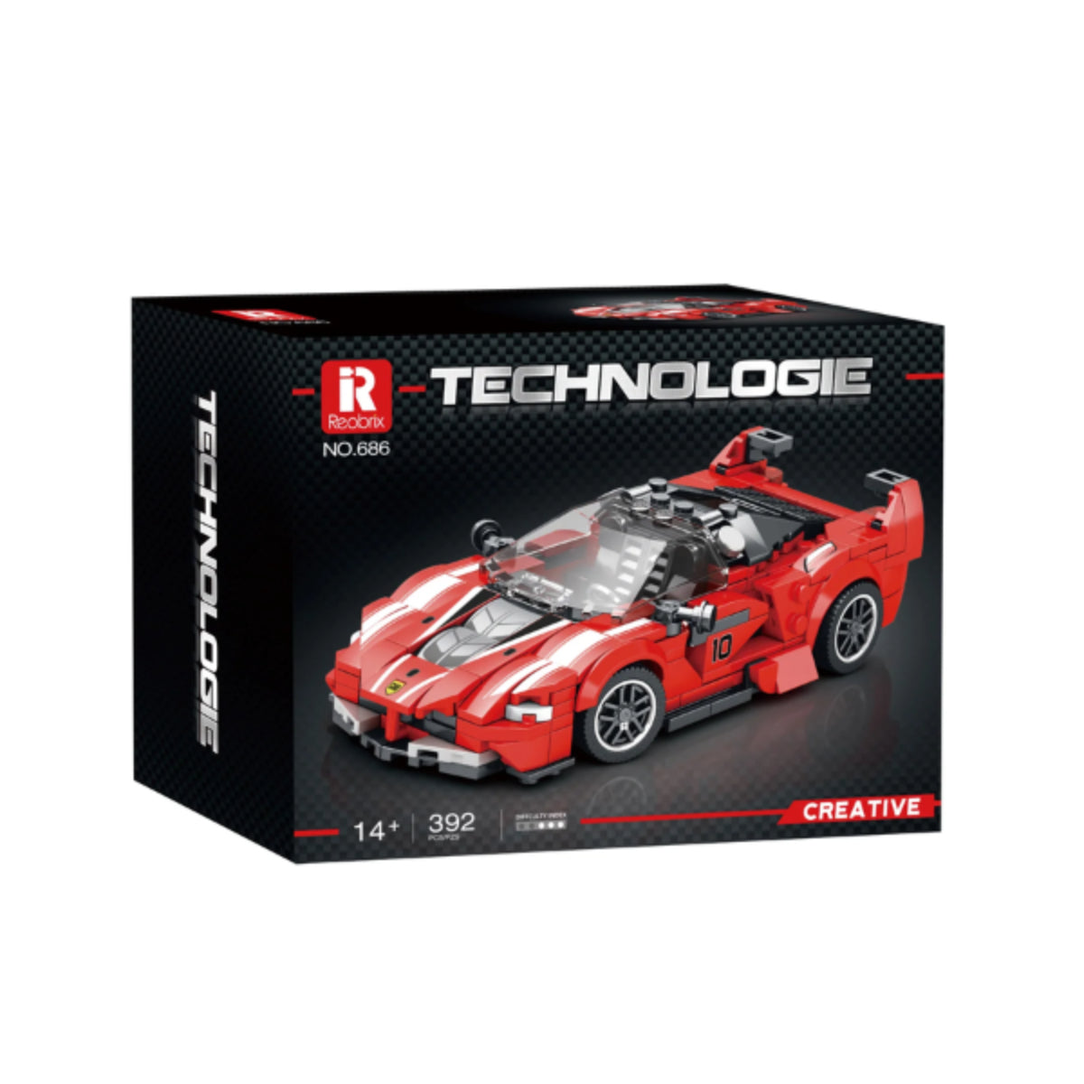 Reobrix 686 Rennwagen 1:24 Klemmbaustein Auto 369 Teile ab 14