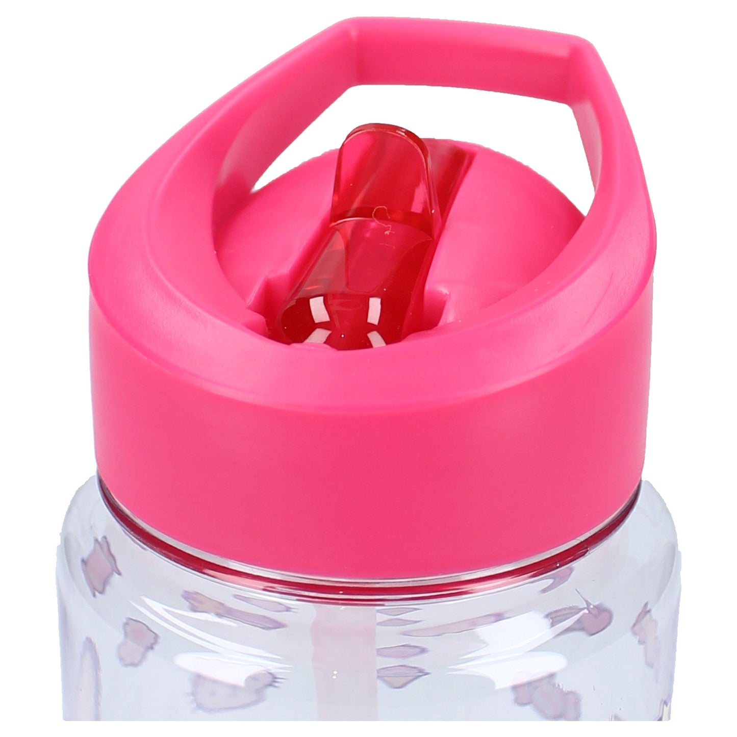 Hello Kitty „Drink Up“ Trinkflasche Mit Strohhalm und pinkem Henkel