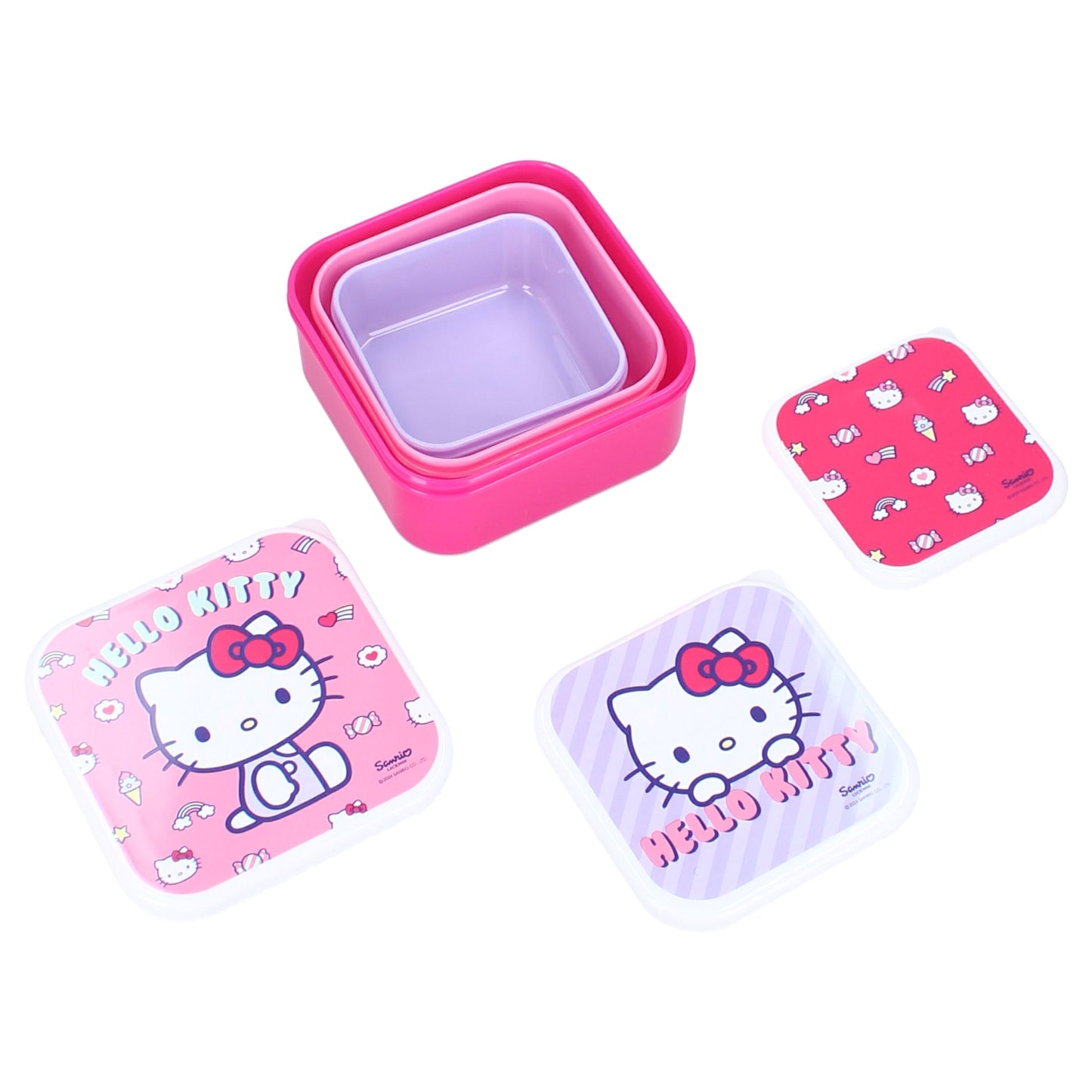 Hello Kitty Snackbox 3-in-1 – Brotdose Lunchbox Set für Kinder