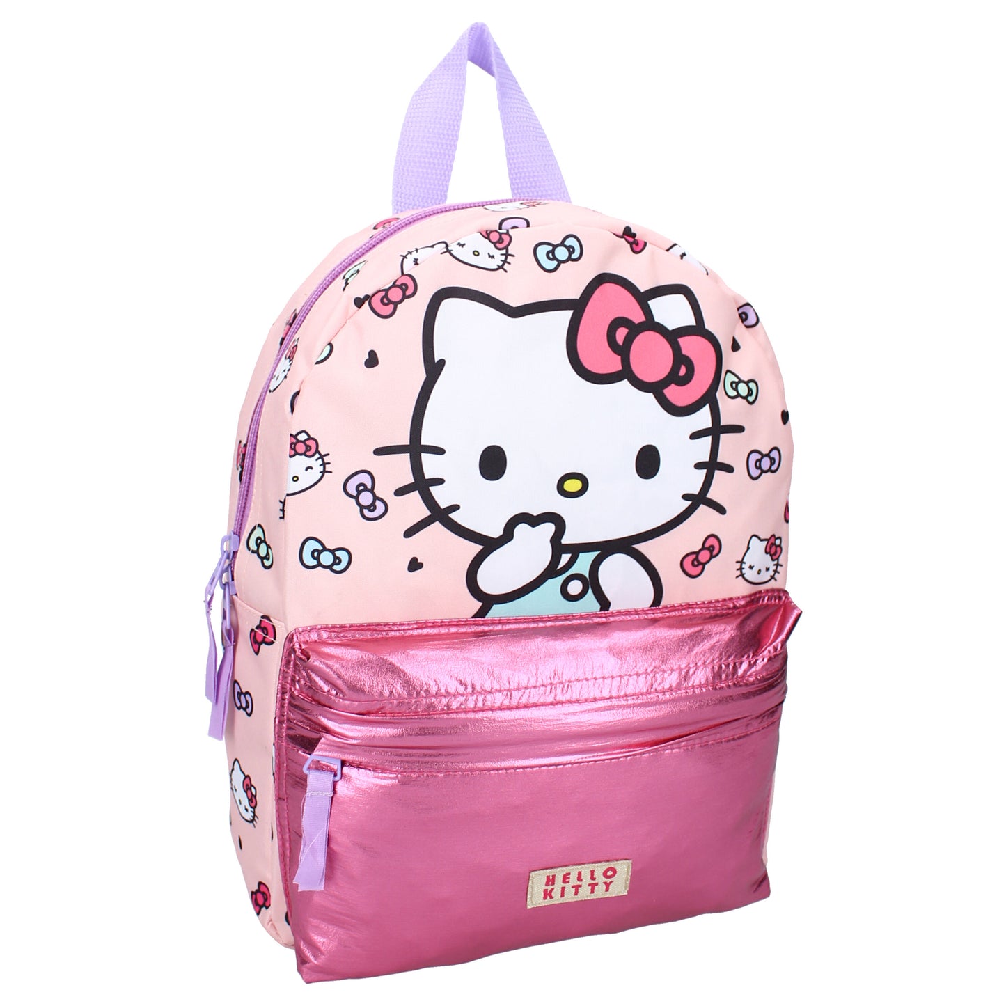 Hello Kitty Rucksack – Niedlicher rosa Mädchenrucksack für Mädchen mit Schleifenmuster