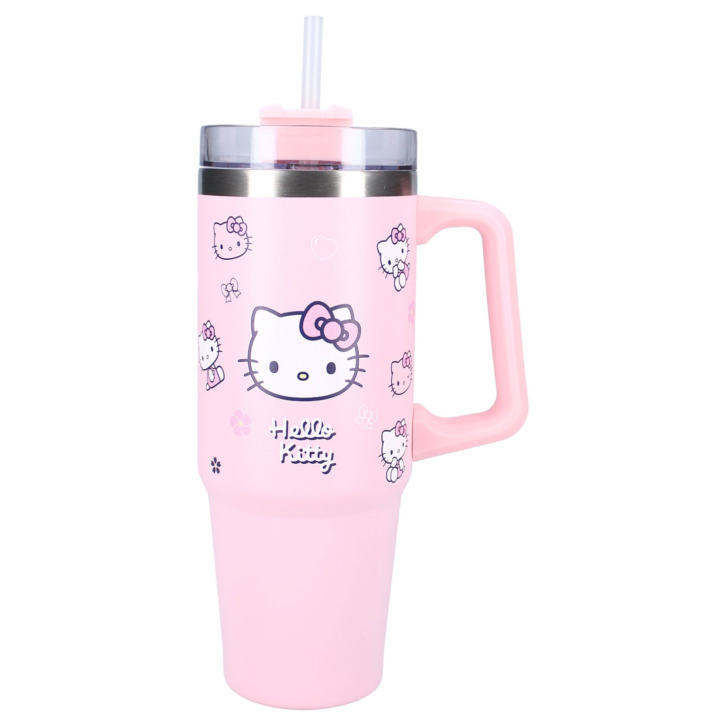 Hello Kitty Trinkflasche 900ml – Kinder Flasche rosa Bottled Bliss mit Henkel