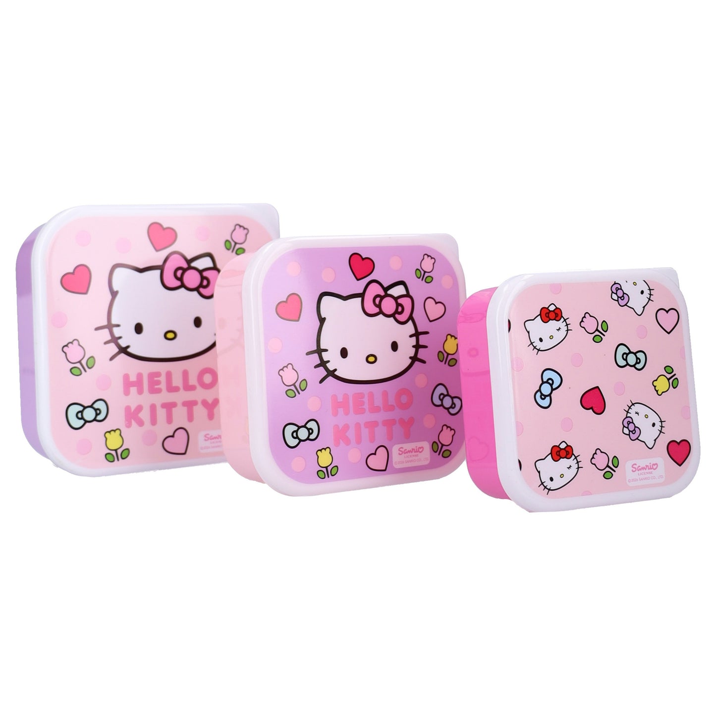 Hello Kitty Lunchbox Set Kinder Snackbox Brotdose 3 Stück Aufbewahrungsbox