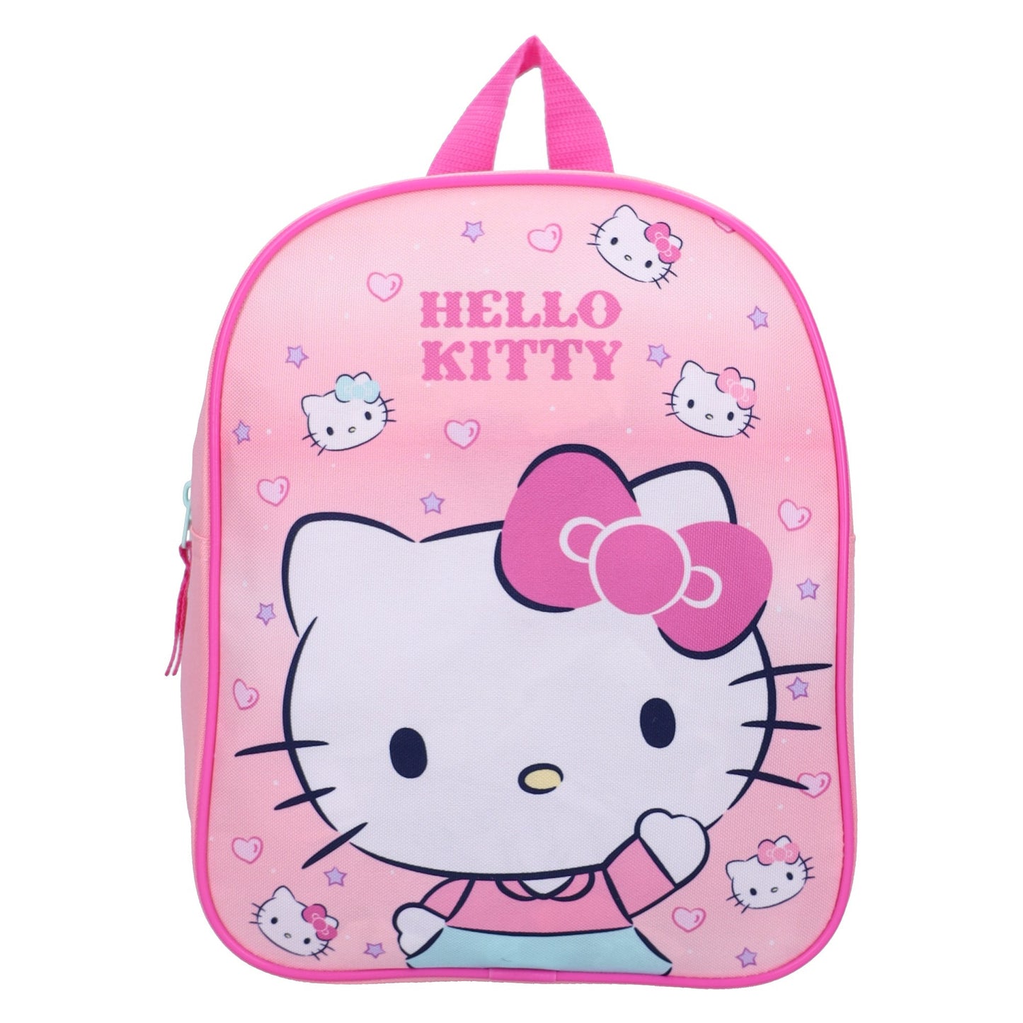 Hello Kitty Kinder Rucksack Rosa mit Hauptfach für Schule Kita und Freizeit