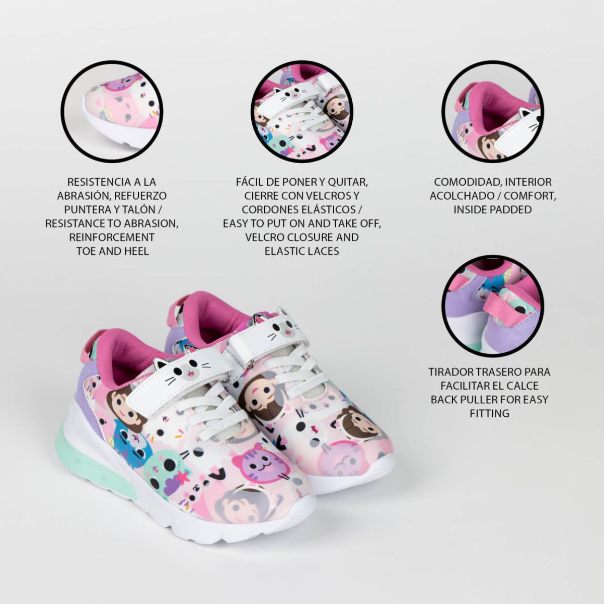 Gabby's Dollhouse Kinder Sportschuhe mit Lichteffekt leichte Sohle