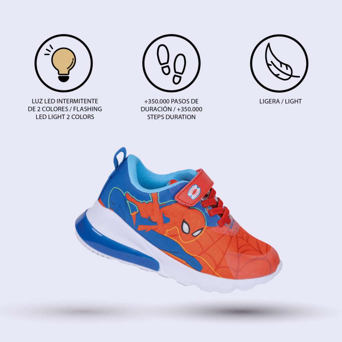 Marvel Spider Man Kinder Sportschuhe mit Lichteffekt leichte Kindersneaker