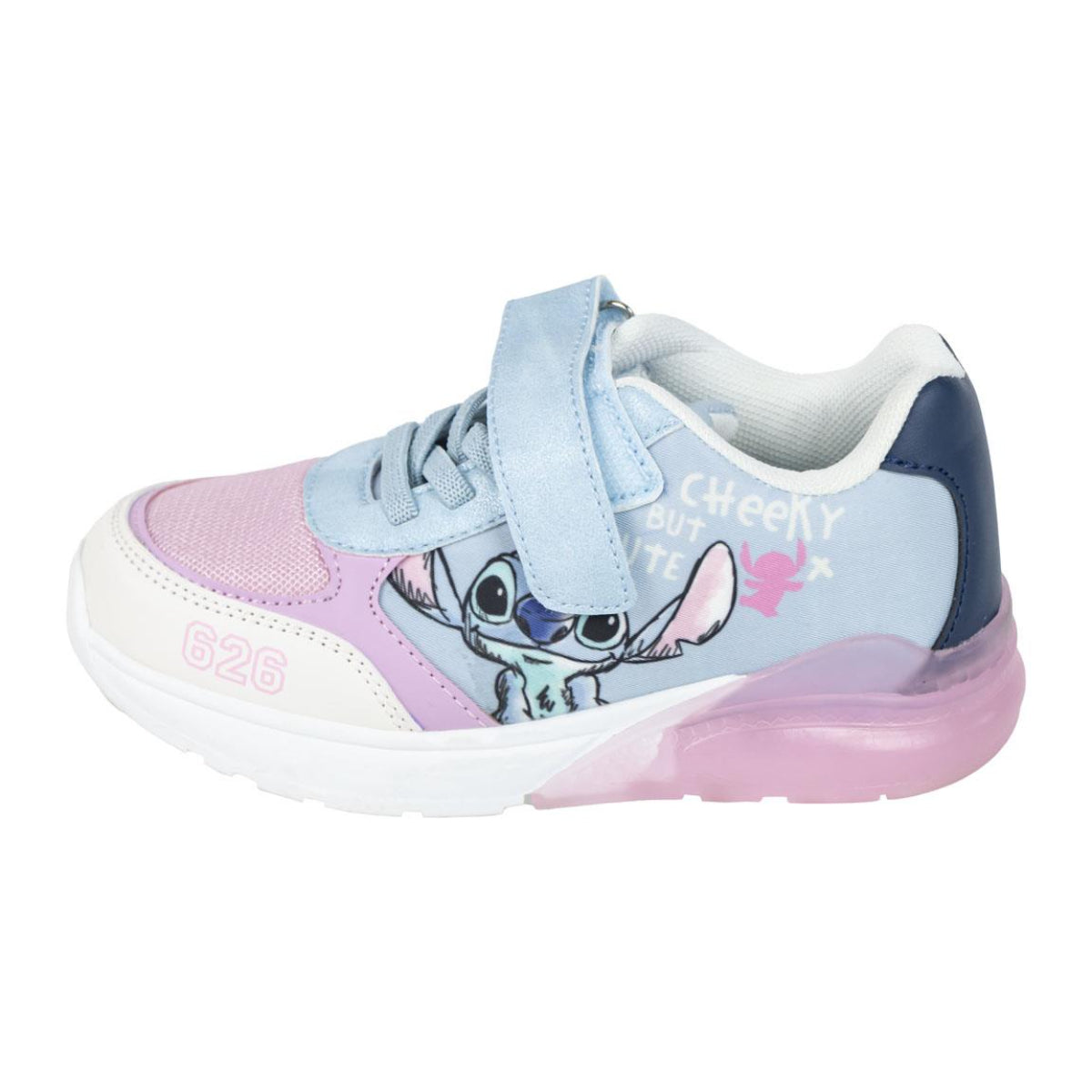 Disney Stitch Sneaker für Kinder mit robuster TPR Außensohle und Lichteffekt