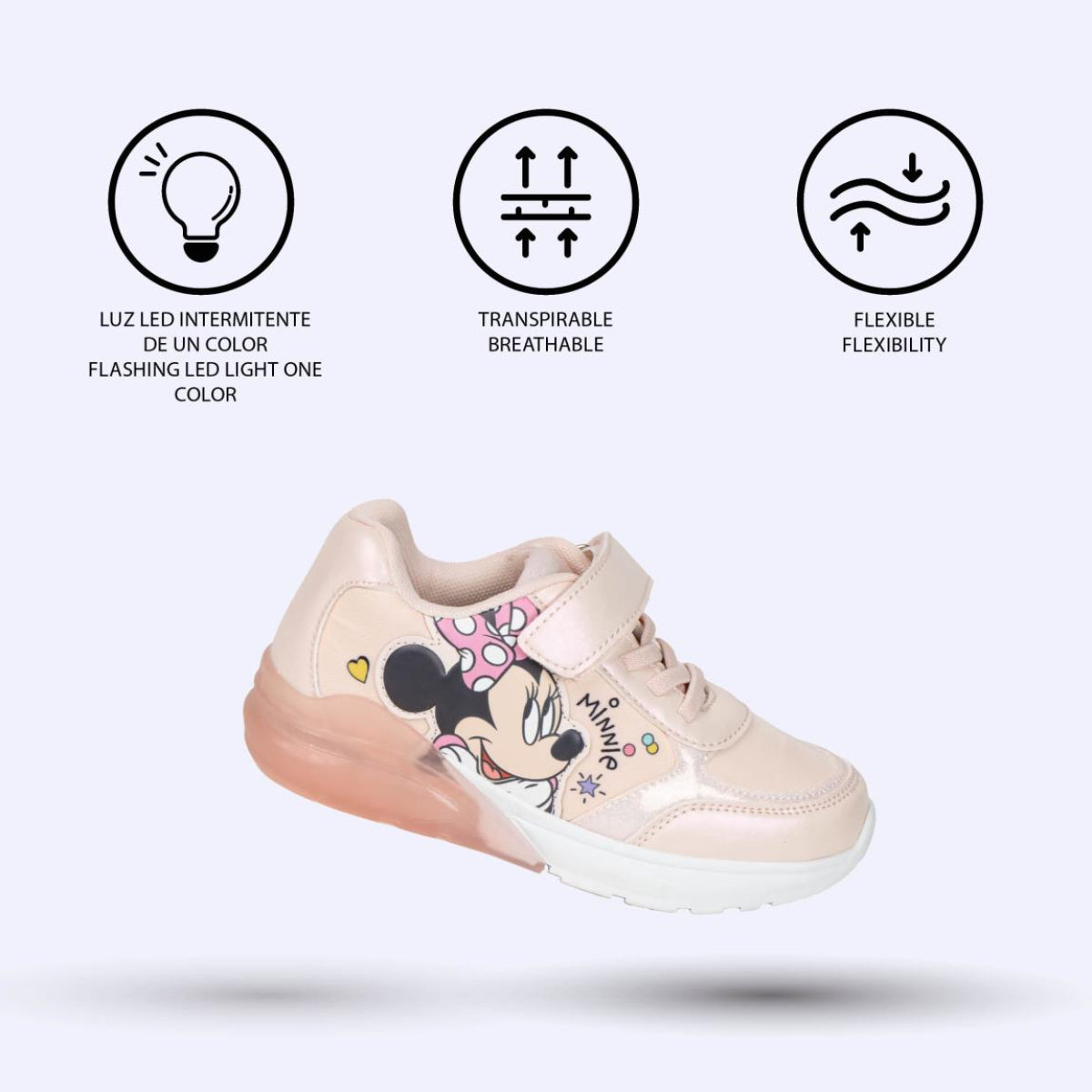 Disney Minnie Mouse Sneaker Kinder Sportschuhe mit Lichteffekt