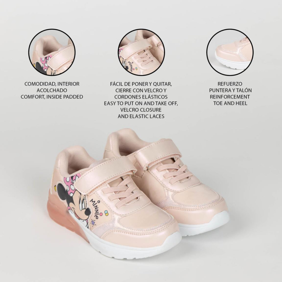 Disney Minnie Mouse Sneaker Kinder Sportschuhe mit Lichteffekt
