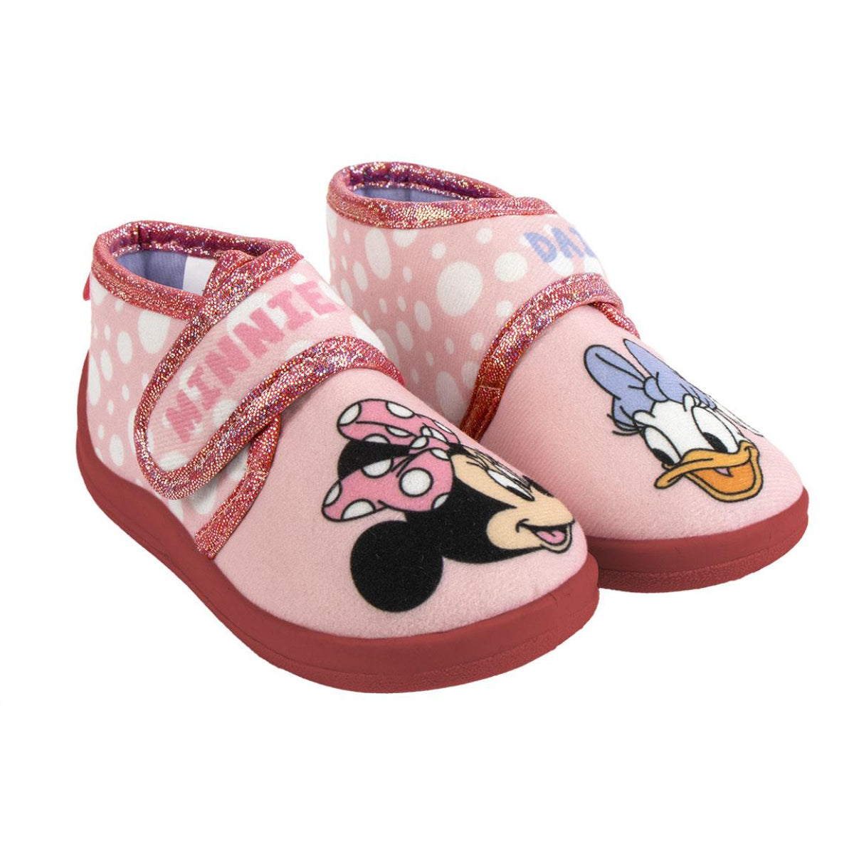 Disney Minnie Mouse Kinder Hausschuhe Halb-Boot Warme Hausstiefel, Pantoffeln
