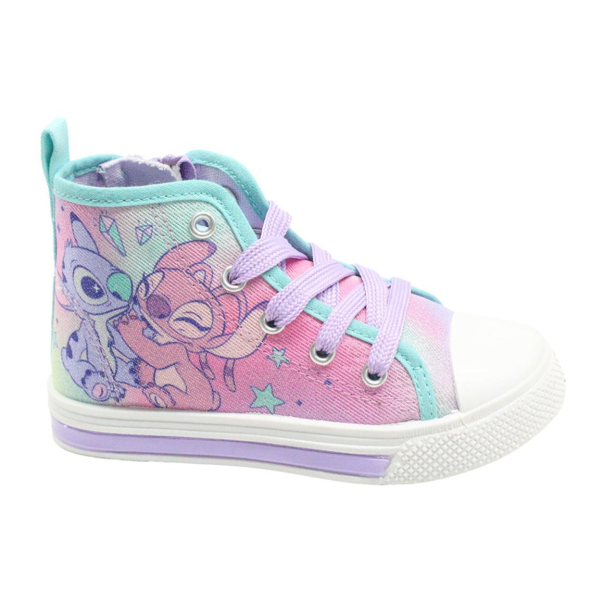 Disney Lilo und Stitch Kinder High Sneaker mit Lichteffekt PVC Sohle