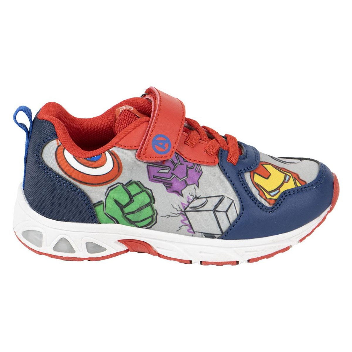 Avengers Kinder Sneaker mit Lichteffekt aus Polyurethanleder