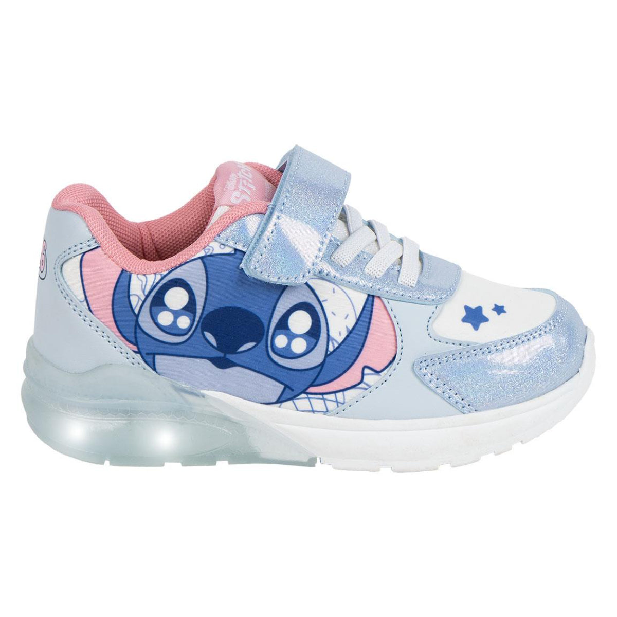 Disney Stitch Kinder Sneaker mit Lichteffekt aus Polyurethanleder
