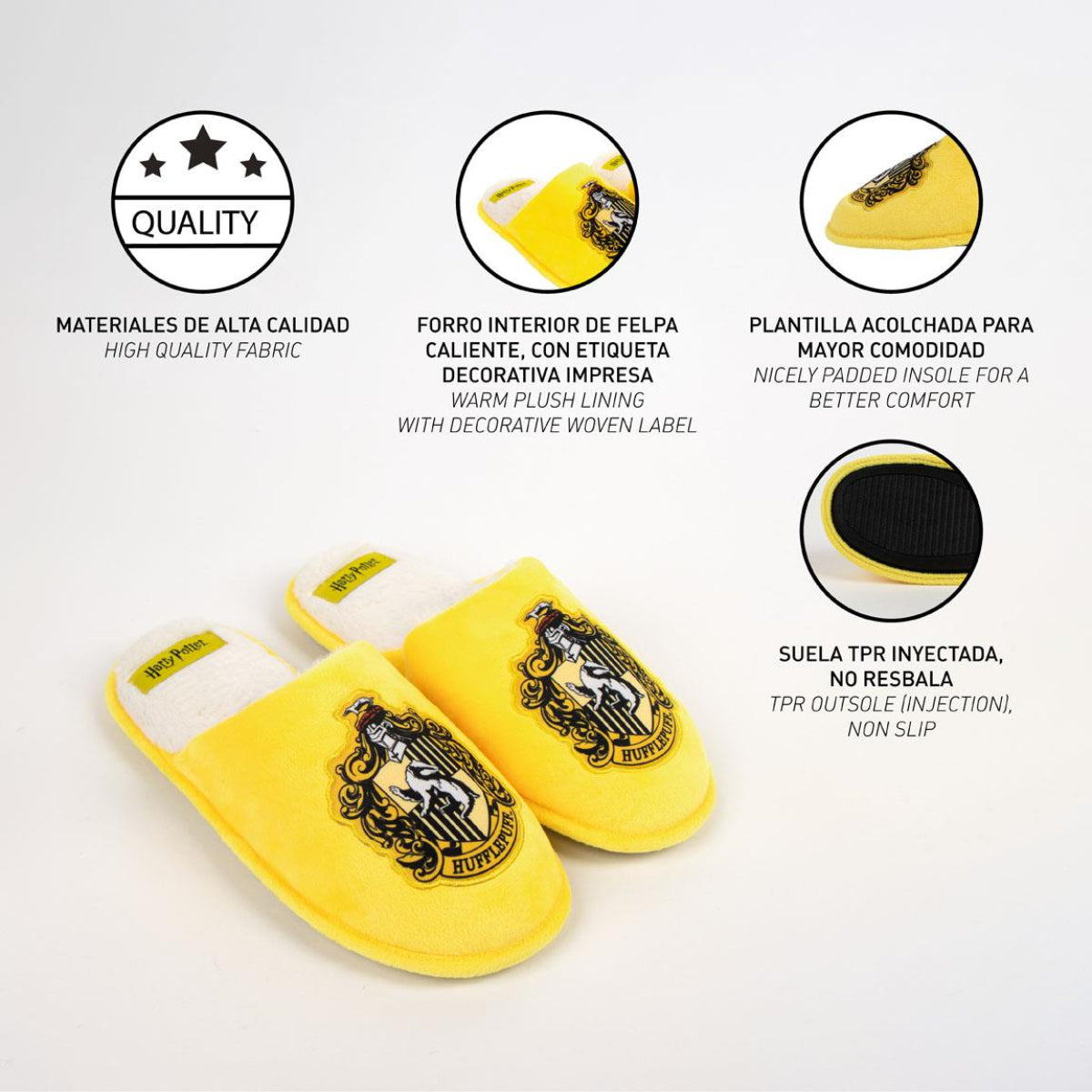 Harry Potter Lifestyle Hausschuhe – Hufflepuff Slipper für Damen und Herren