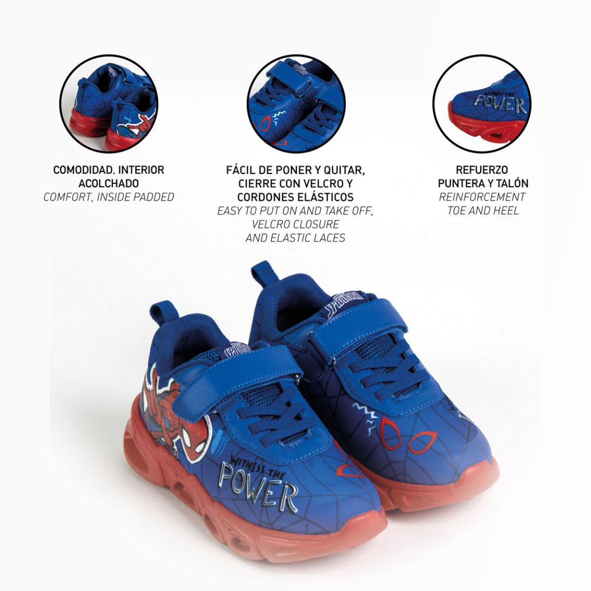 Marvel Spider Man Kinder Schuhe mit Licht Freizeitschuhe Sneaker
