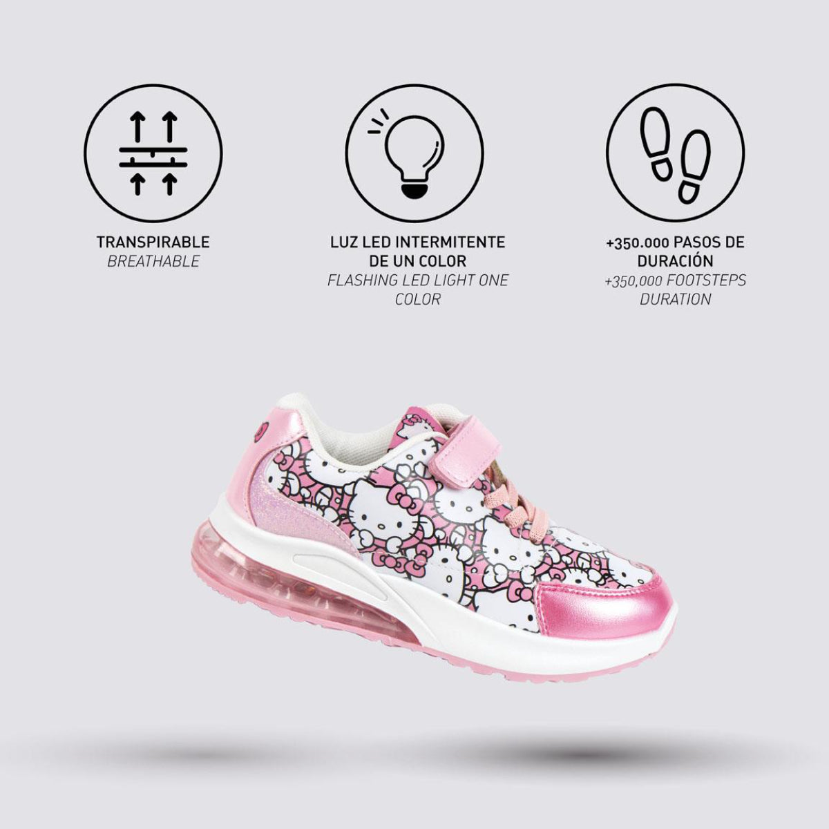 Hello Kitty Kinder Freizeitschuhe mit Licht Sportschuhe für Alltag und Freizeit
