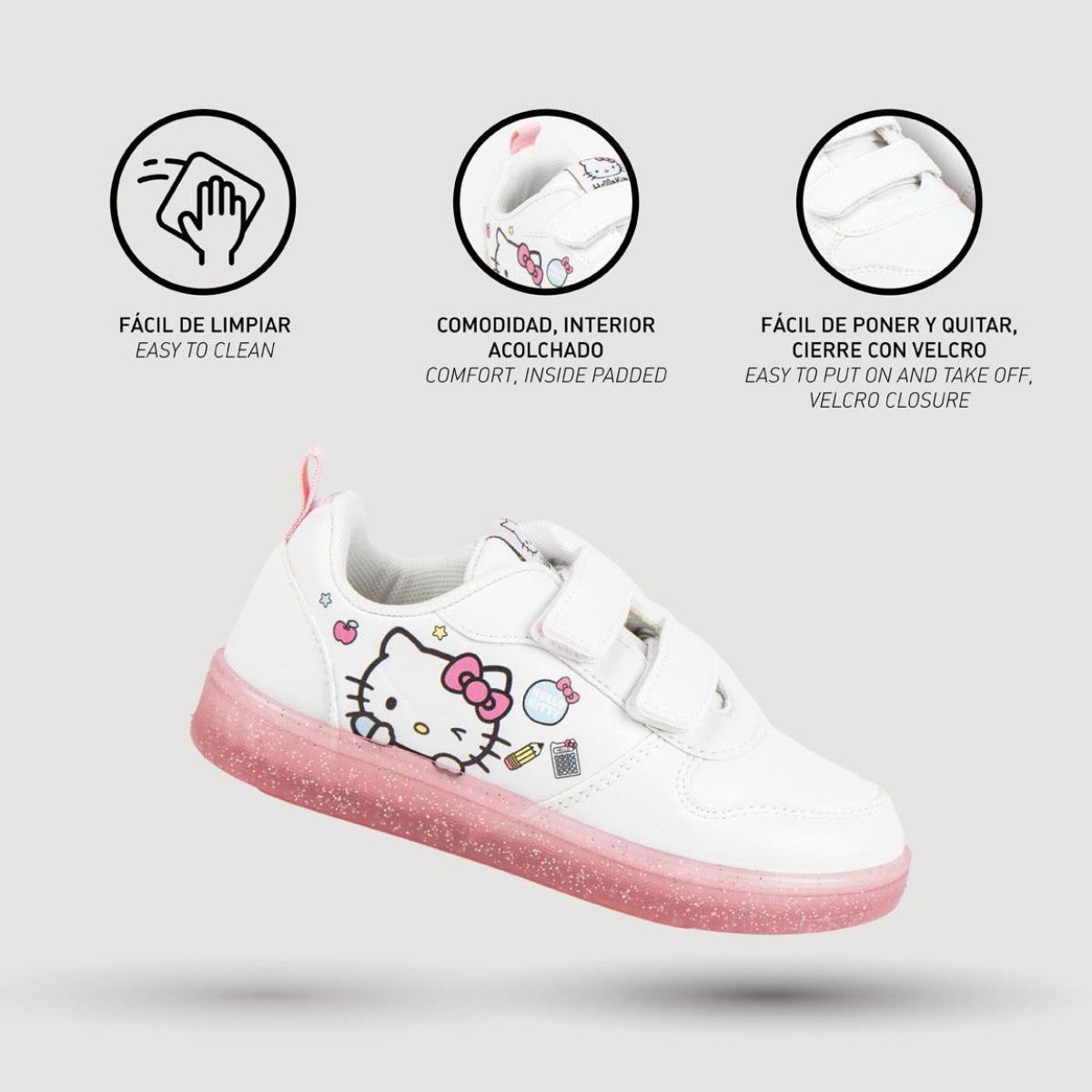 Hello Kitty Sportliche Kinder Schuhe mit PVC Sohle für Schule