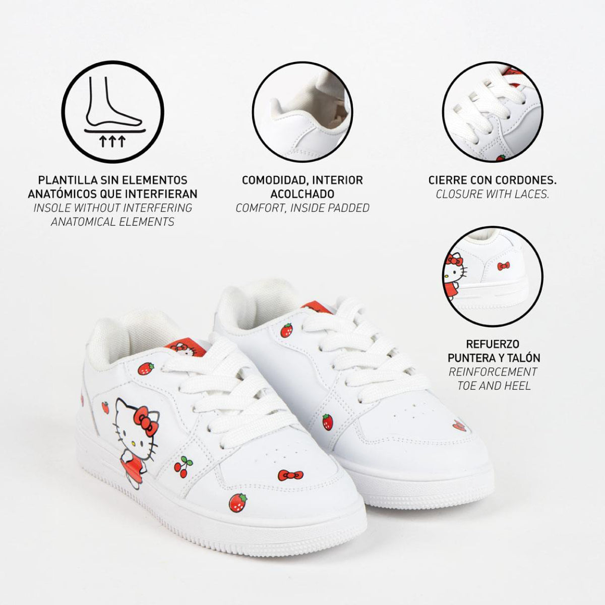 Hello Kitty Kinder Sportschuhe Sneaker PVC Sohle PU Polyester Mädchen Schuhe