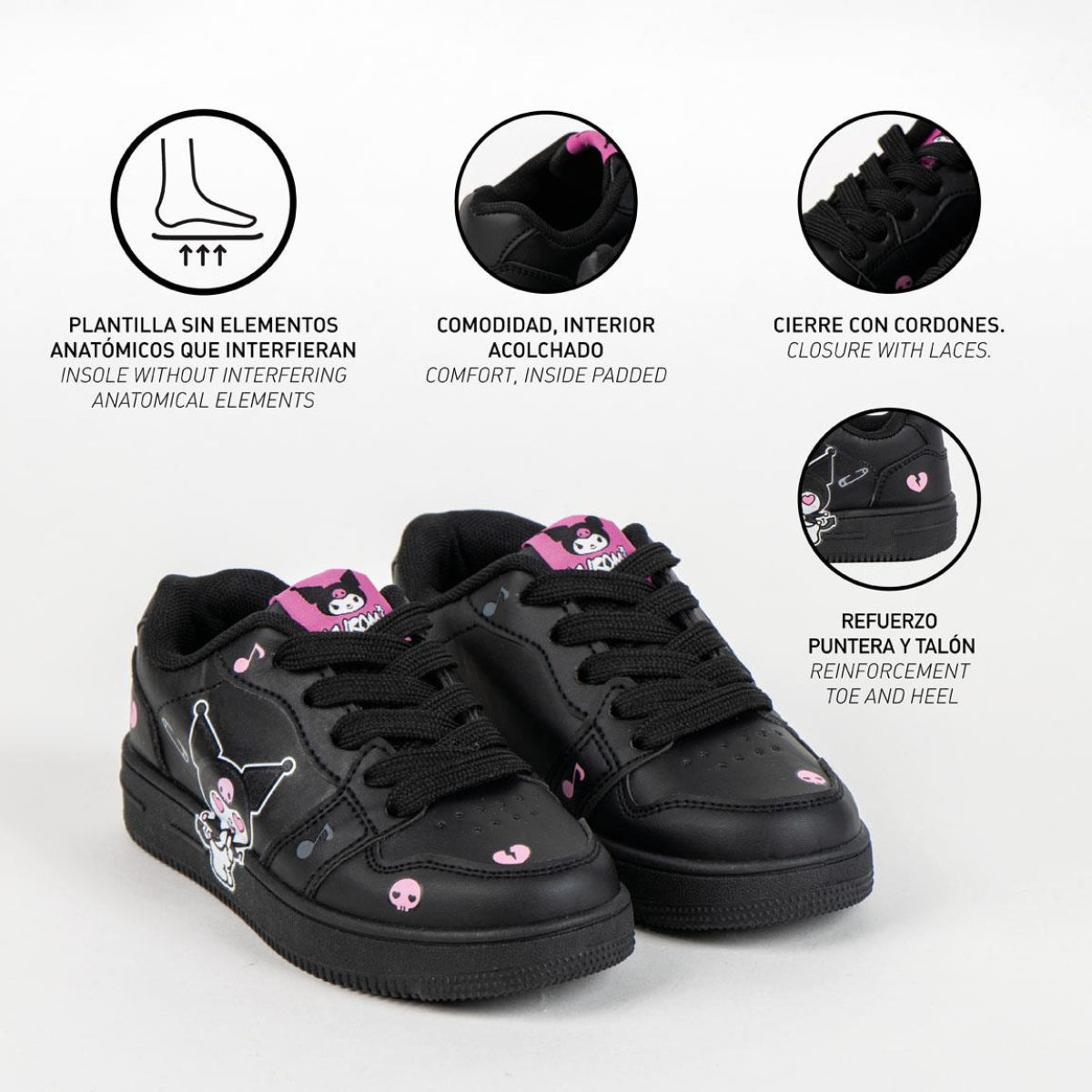 Hello Kitty Kuromi Sportschuhe Kinder Sneaker PVC Sohle PU Polyester Schuhe Mädchen