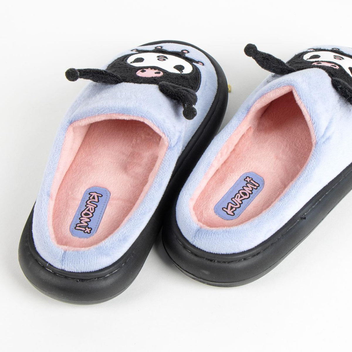 Hello Kitty Kuromi Pantoffeln Damen offene Hausschuhe mit Kuromi Fan Design