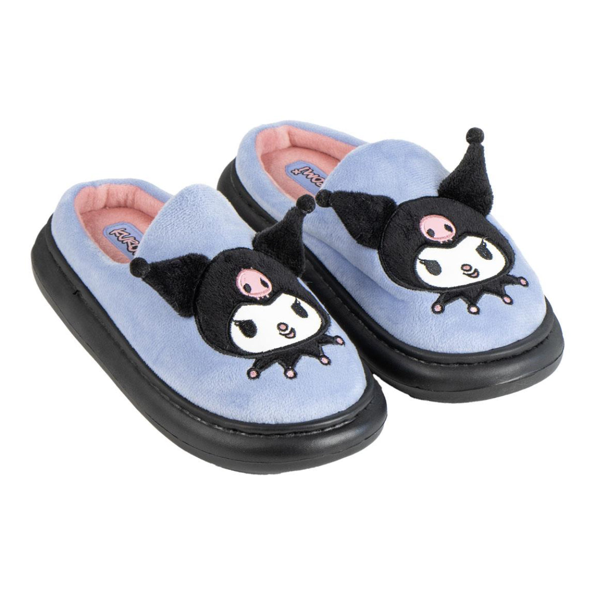 Hello Kitty Kuromi Pantoffeln Damen offene Hausschuhe mit Kuromi Fan Design