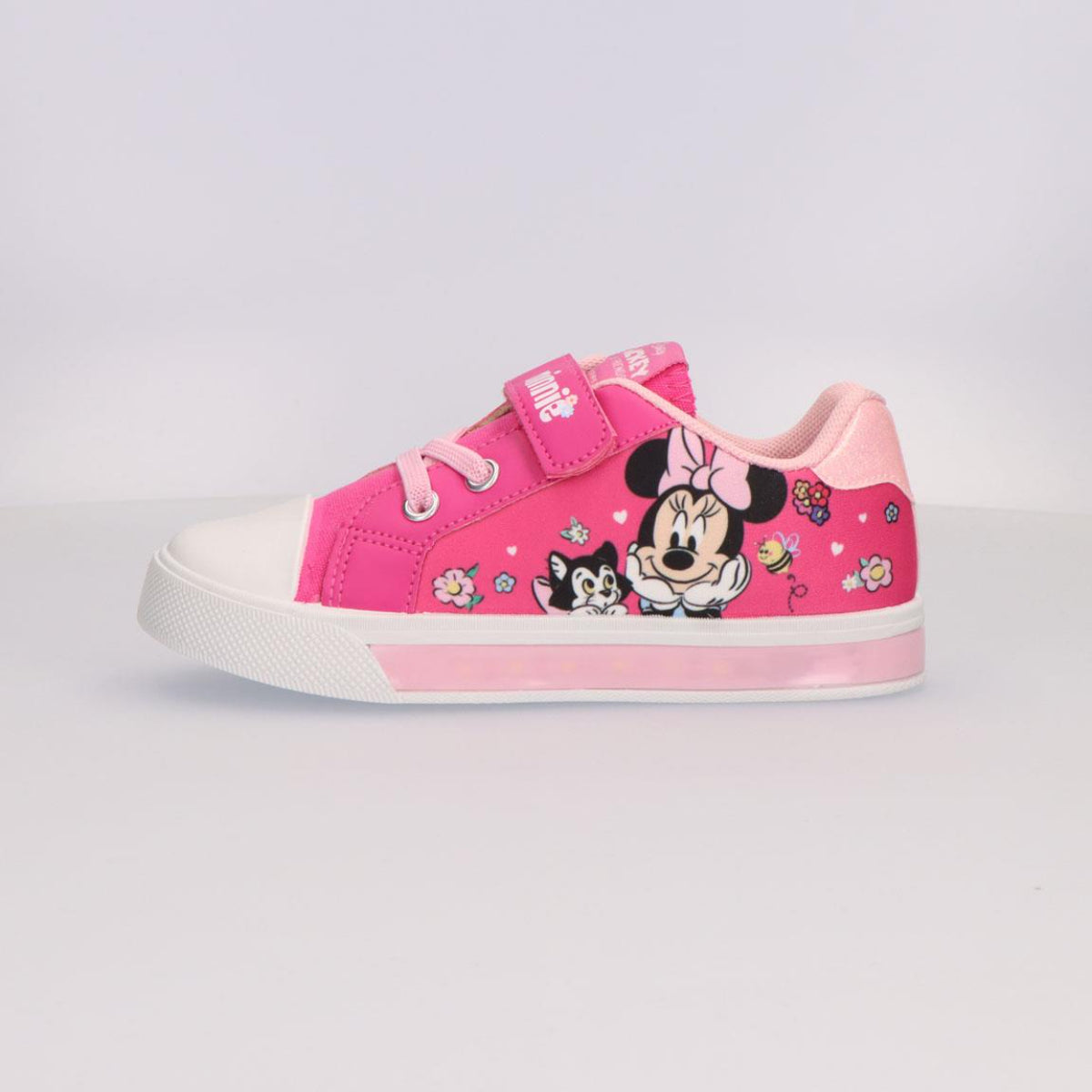 Disney Minnie Kinder Sneaker mit Lichteffekt und PVC Sohle für Alltag und Schule