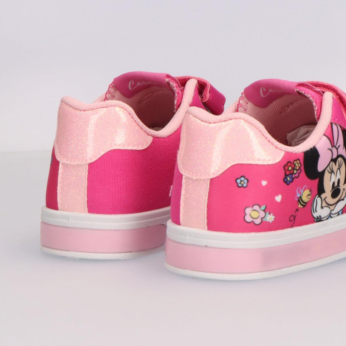 Disney Minnie Kinder Sneaker mit Lichteffekt und PVC Sohle für Alltag und Schule