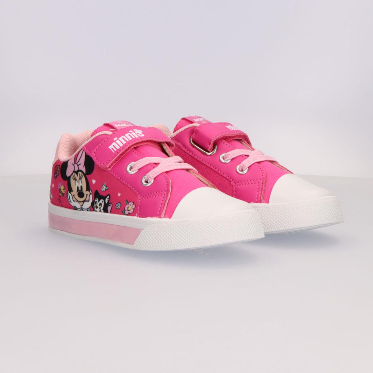 Disney Minnie Kinder Sneaker mit Lichteffekt und PVC Sohle für Alltag und Schule