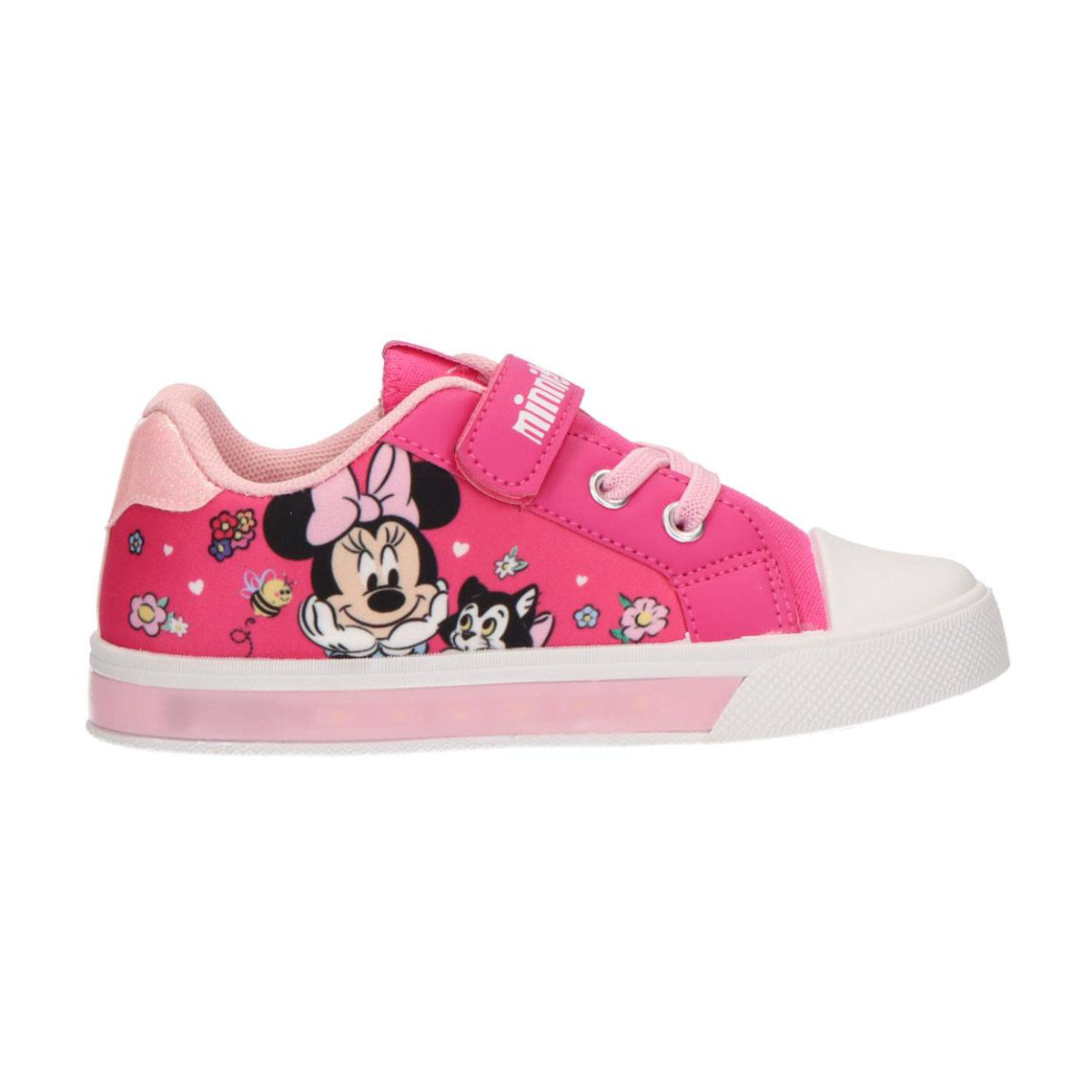 Disney Minnie Kinder Sneaker mit Lichteffekt und PVC Sohle für Alltag und Schule