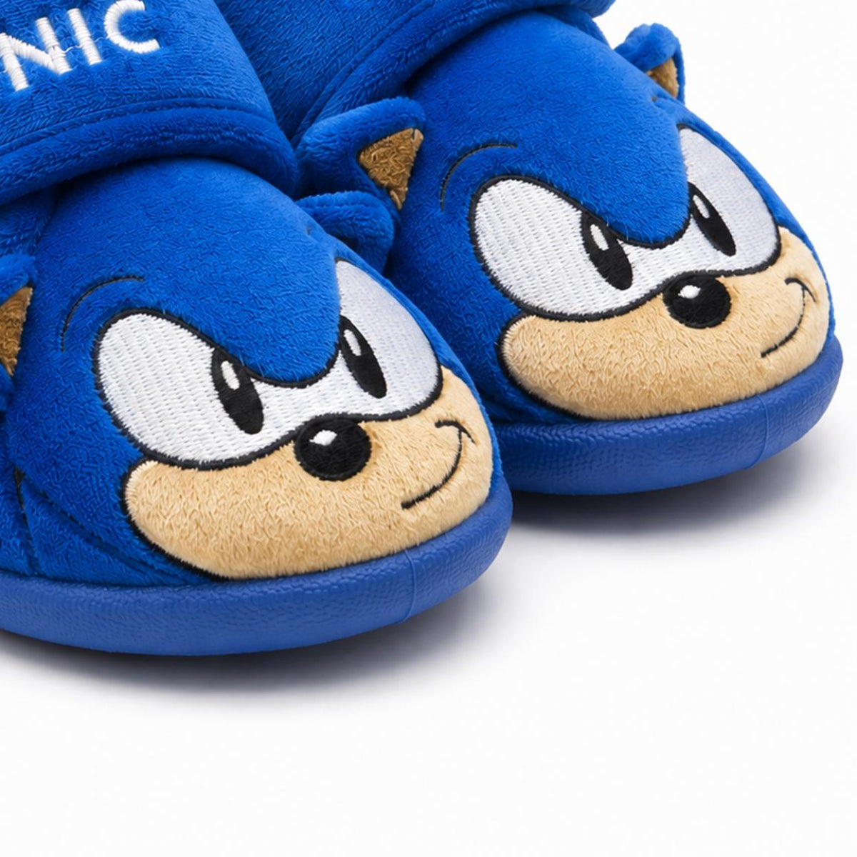 Sonic Kinder Hausschuhe halbhoch mit Applikationen für Zuhause Freizeit und Alltag