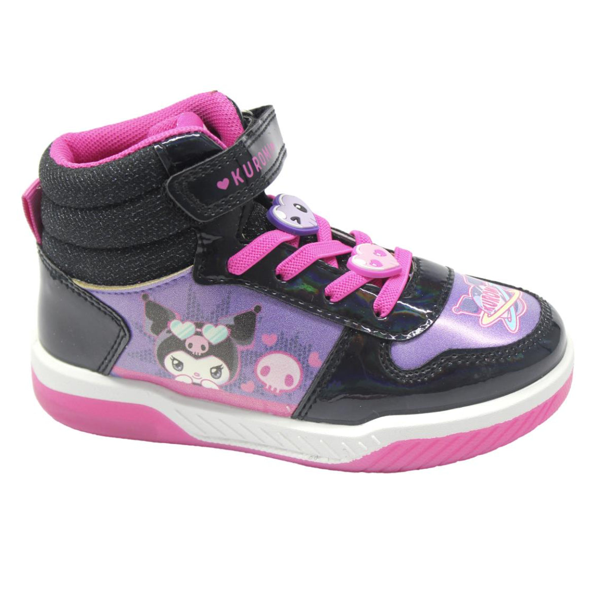 Kuromi Kinder Sportschuhe mit Licht im Basketball Stil Ideal für Spielen Ausflüge Schule