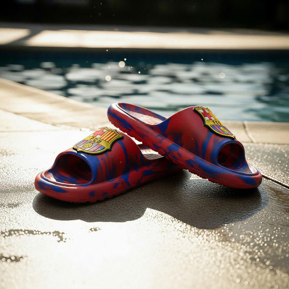 FC Barcelona Kinder Badeschlappen Flip Flops Pool Strand Sandalen Schuhe