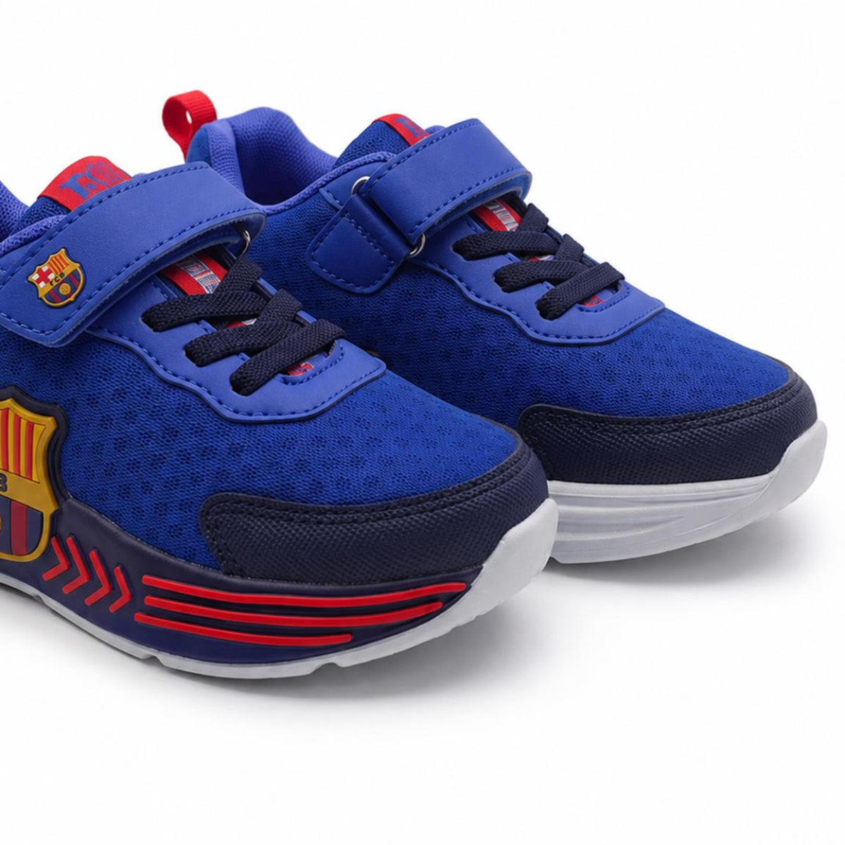 FC Barcelona Kinder Schuhe mit Lichteffekt für Schule und unterwegs