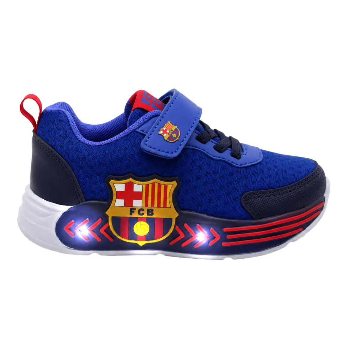 FC Barcelona Kinder Schuhe mit Lichteffekt für Schule und unterwegs