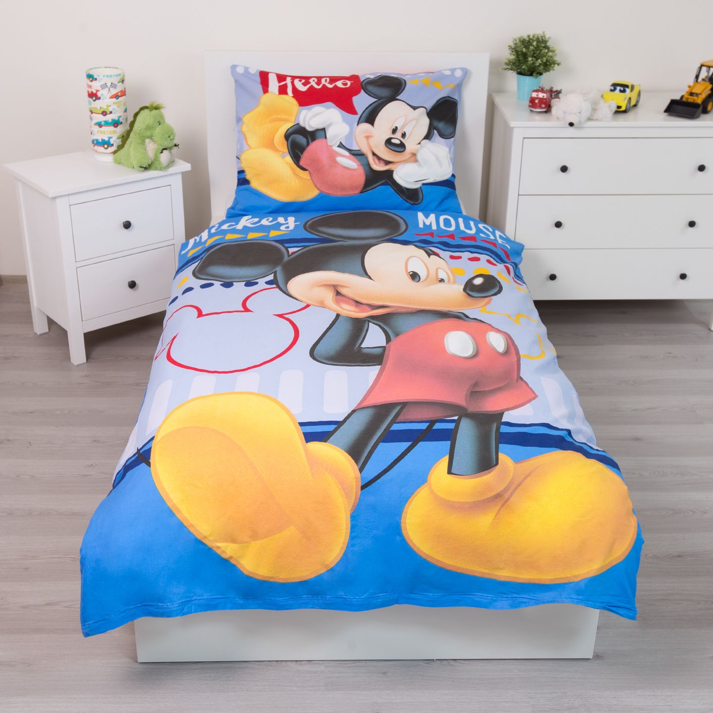 Disney Mickey Mouse Design Kuschelige Bettwäsche Baumwolle, 140x200 cm & 70x90 cm