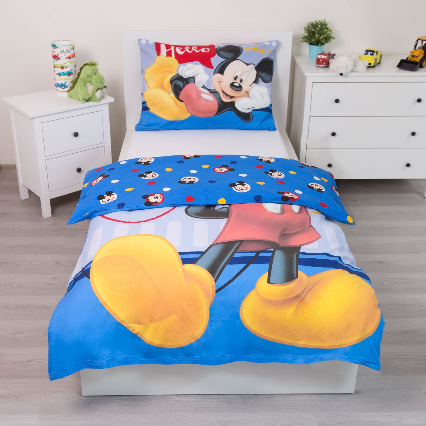 Disney Mickey Mouse Design Kuschelige Bettwäsche Baumwolle, 140x200 cm & 70x90 cm