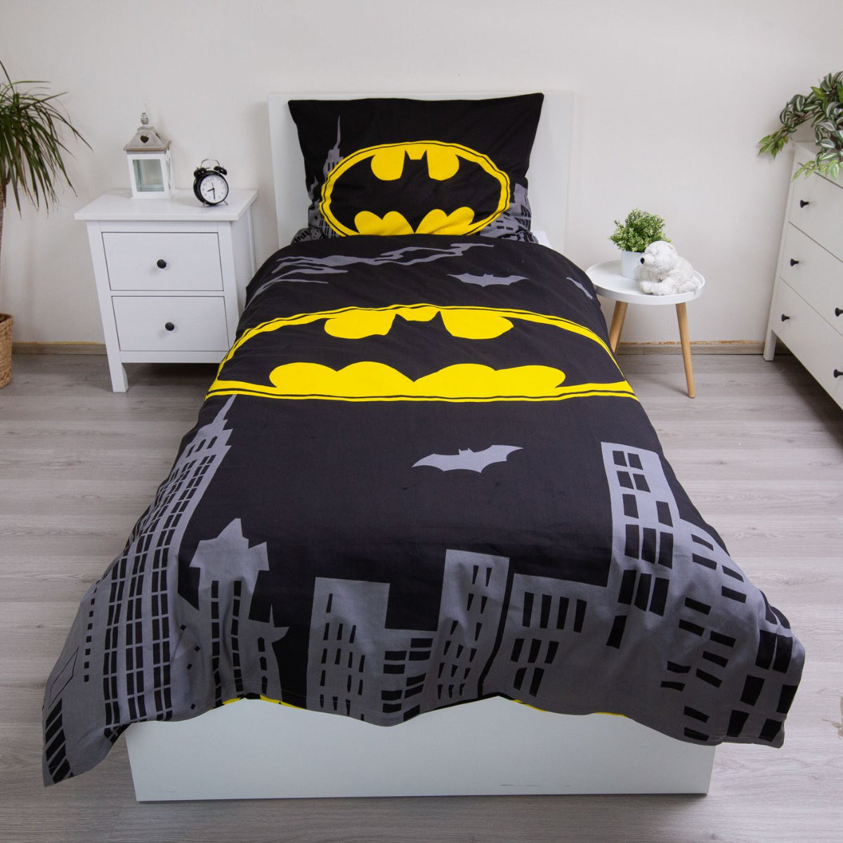 Batman Bettwäsche 100 % Baumwolle 140x200 + 70x90 cm – The Emblem Design