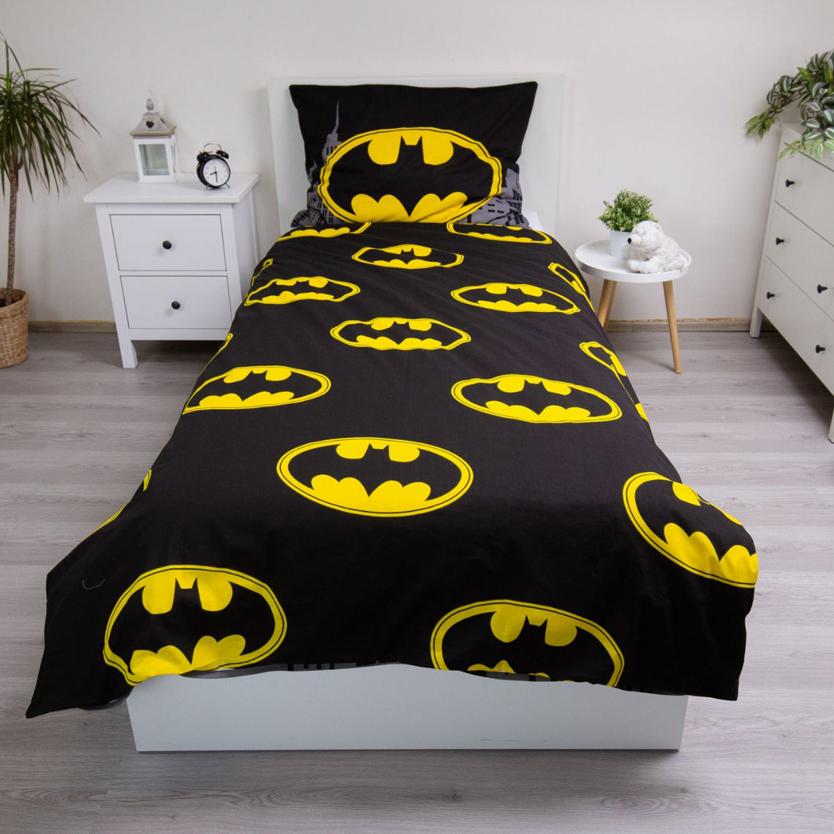Batman Bettwäsche 100 % Baumwolle 140x200 + 70x90 cm – The Emblem Design