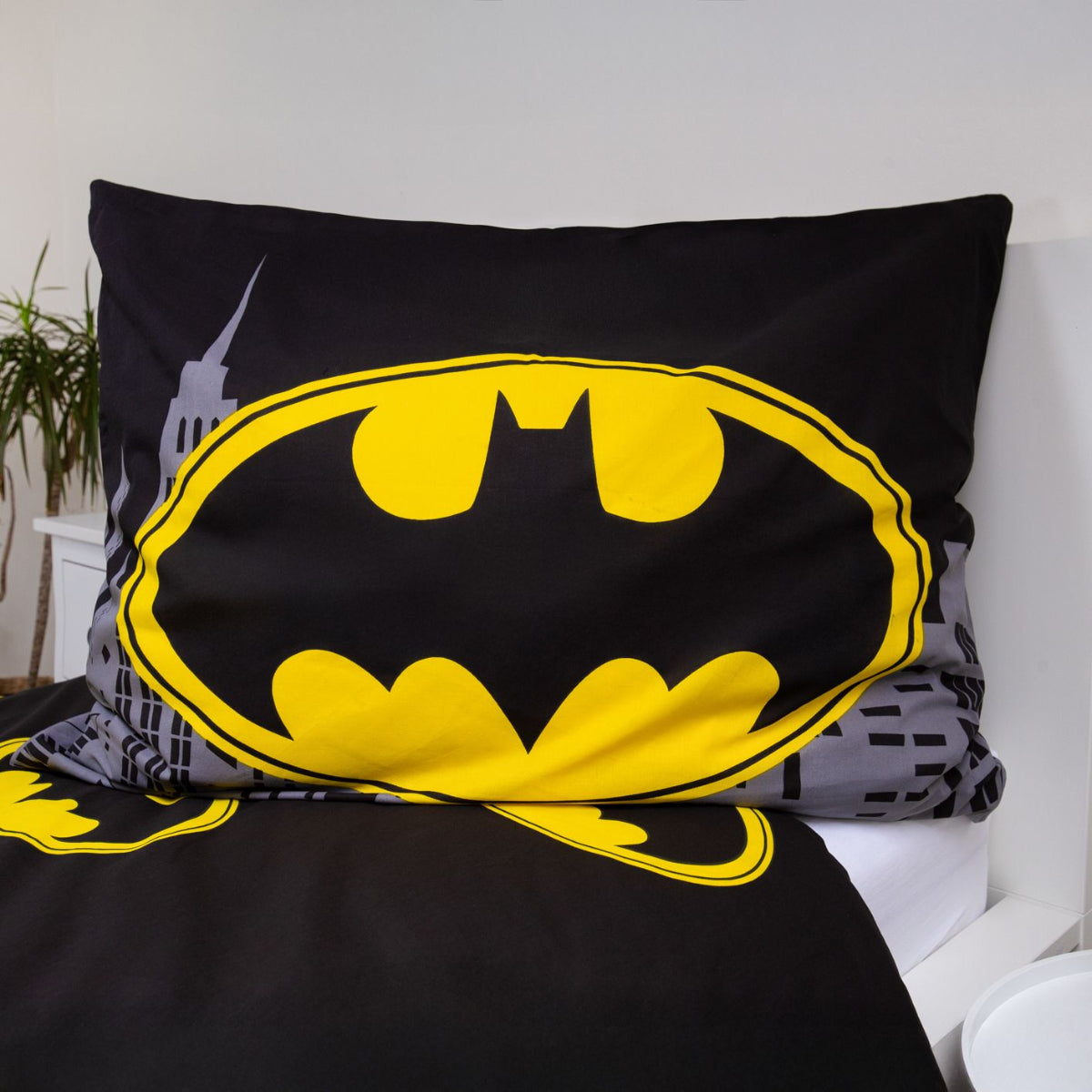 Batman Bettwäsche 100 % Baumwolle 140x200 + 70x90 cm – The Emblem Design