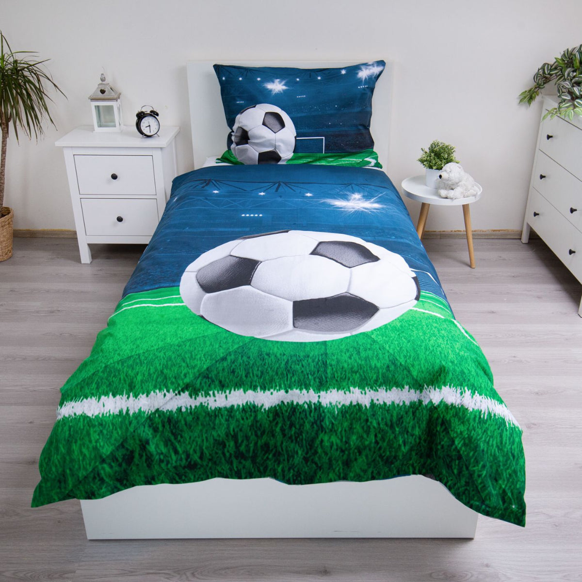 Jerry Fabrics Football Bettwäsche set 100% Baumwolle 140x200 + 70x90 cm