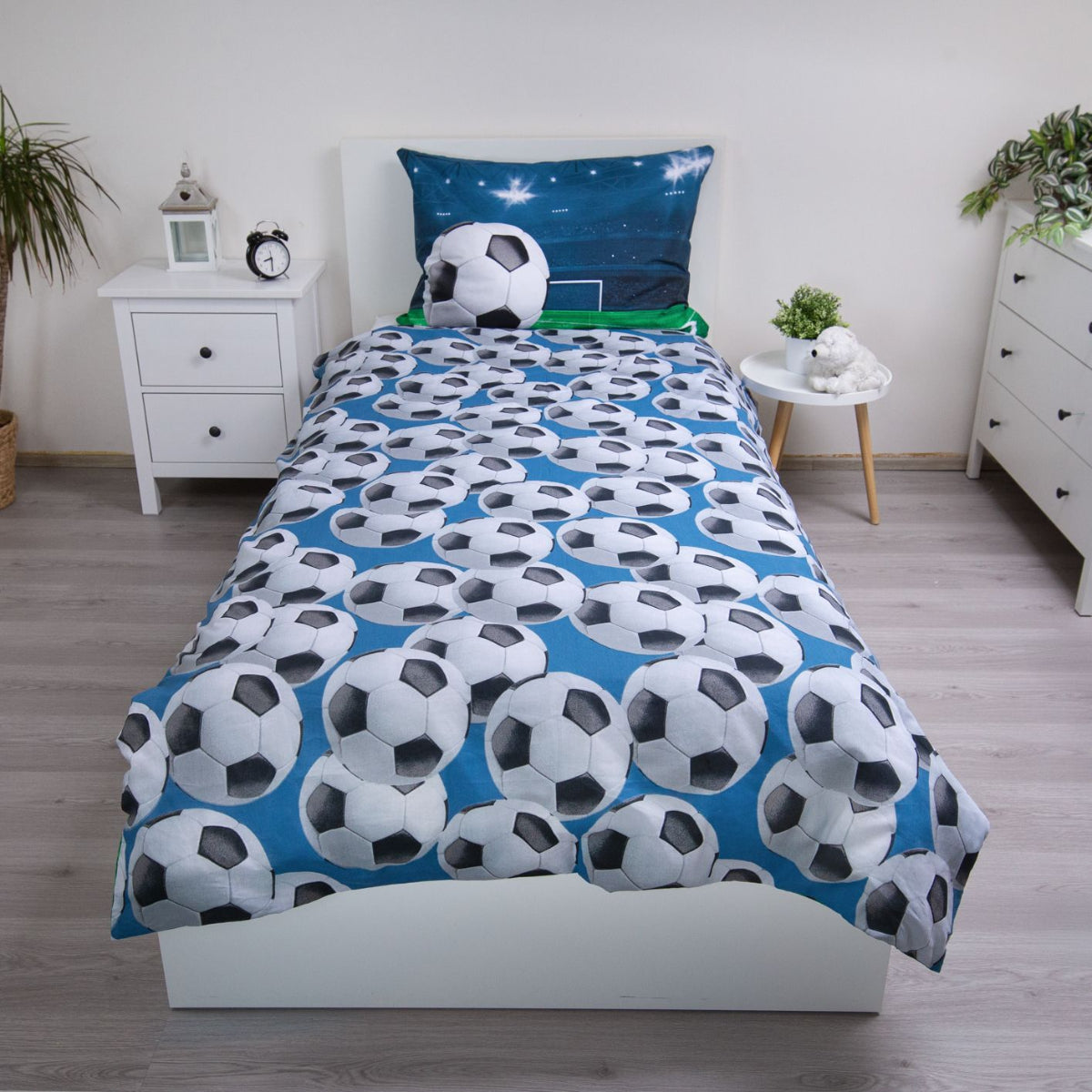 Jerry Fabrics Football Bettwäsche set 100% Baumwolle 140x200 + 70x90 cm