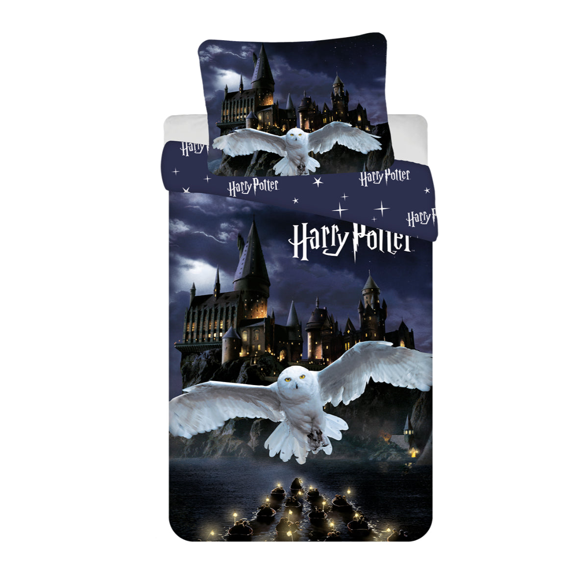 Harry Potter Bettwäsche-Set Mikrofaser 140 × 200 cm + 70 × 90 cm mit Reißverschluss