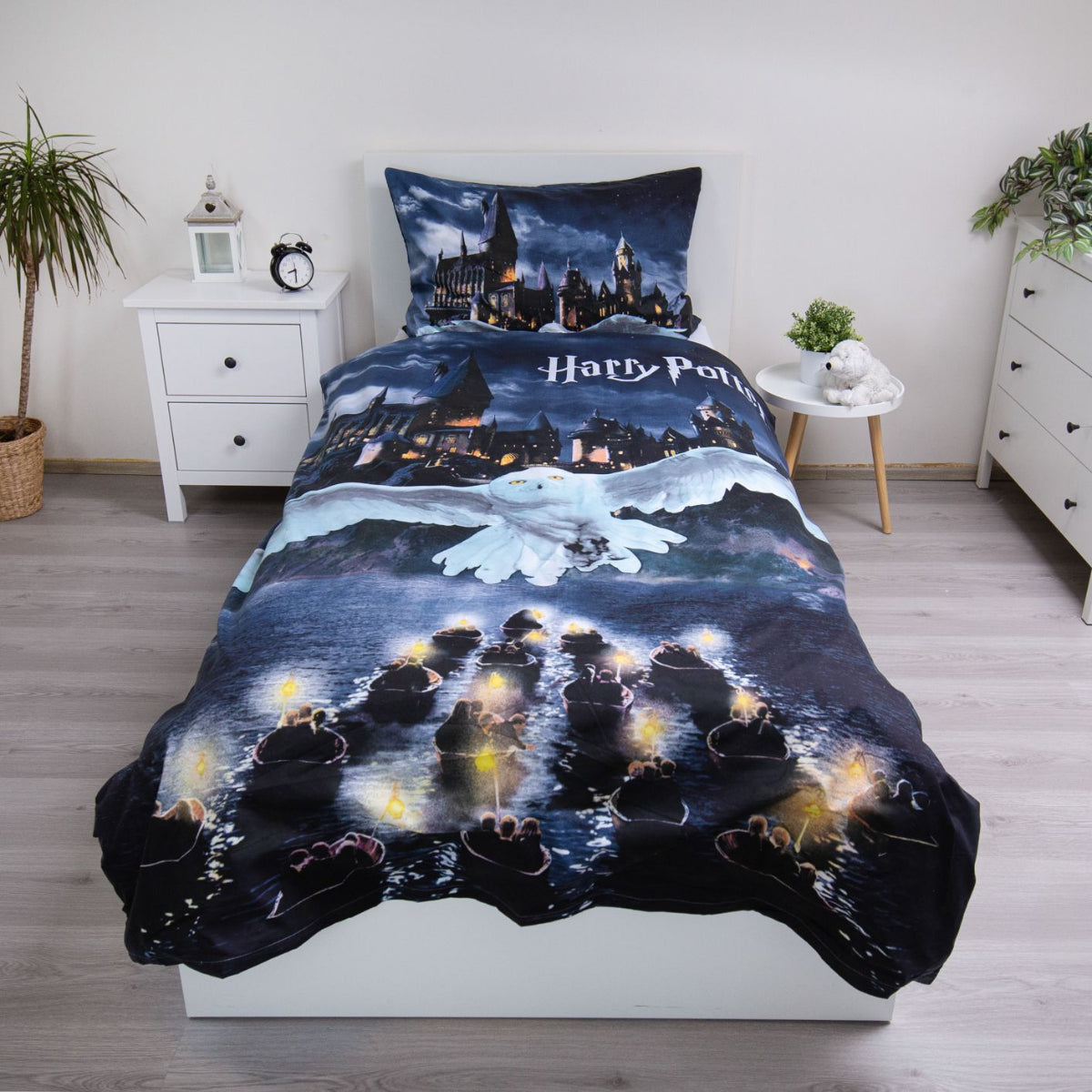 Harry Potter Bettwäsche-Set Mikrofaser 140 × 200 cm + 70 × 90 cm mit Reißverschluss
