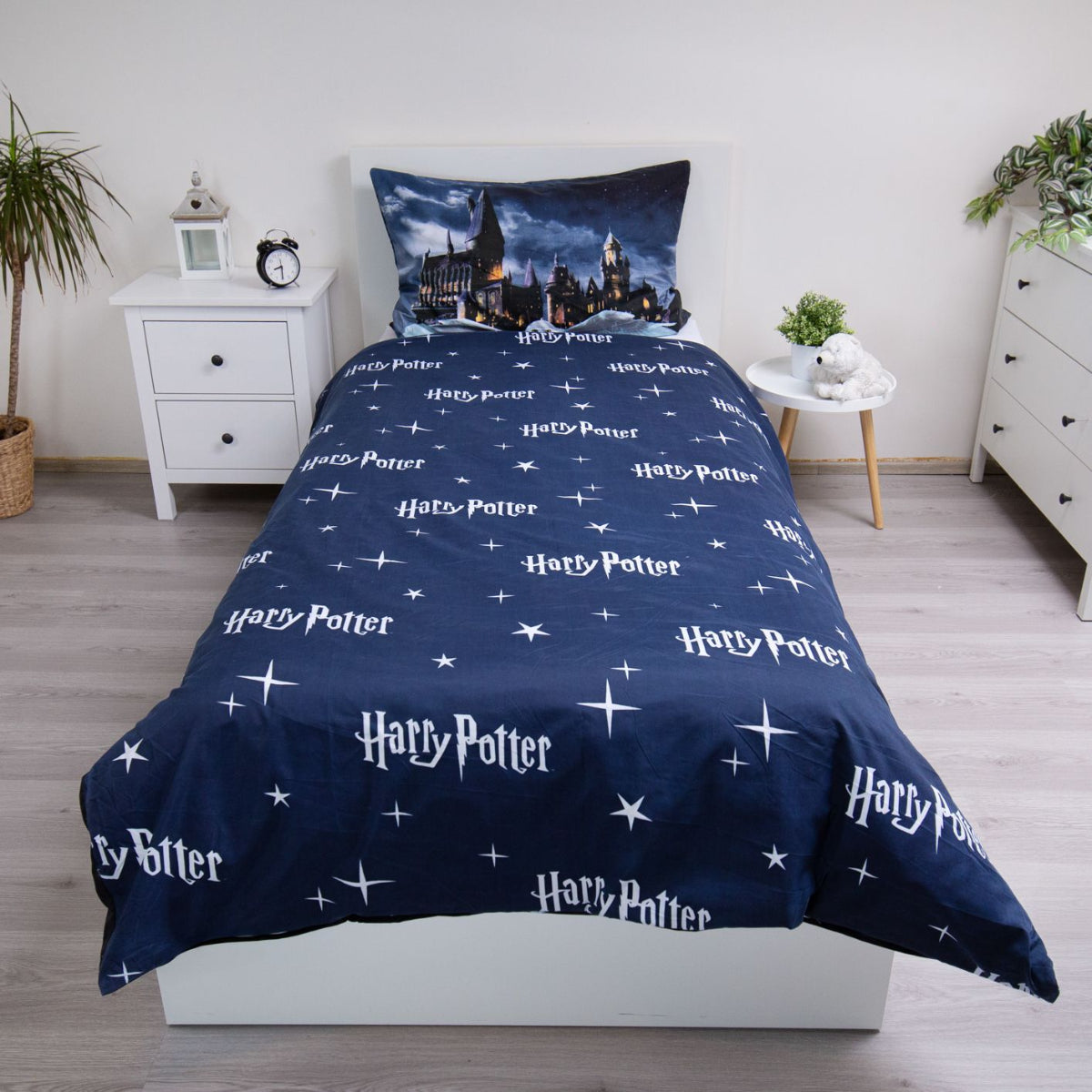 Harry Potter Bettwäsche-Set Mikrofaser 140 × 200 cm + 70 × 90 cm mit Reißverschluss
