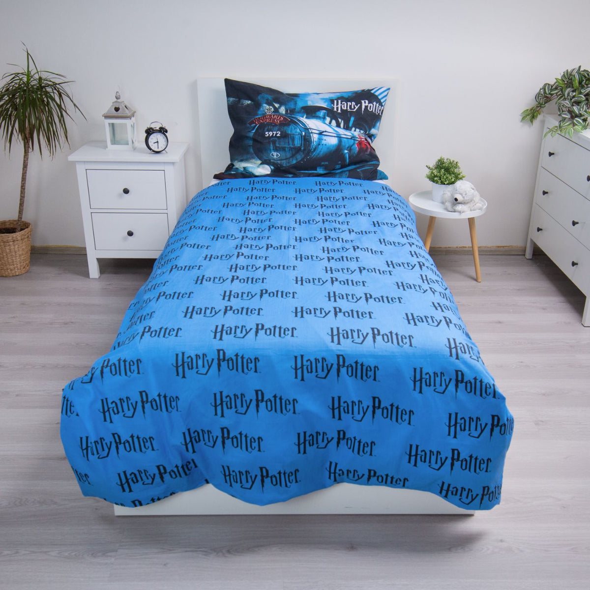 Harry Potter Bettwäsche 140x200 + 70x90 cm Hogwarts Express Design 100 % Baumwolle