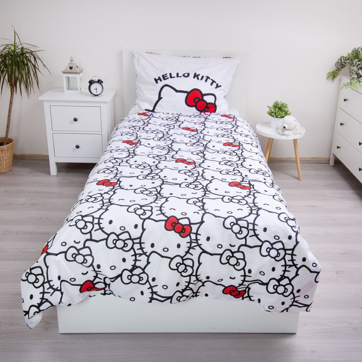 Hello Kitty Bettwäsche aus 100% Baumwolle 140x200 cm 70x90 cm