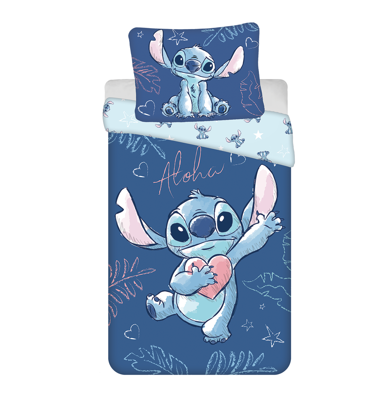 Disney Lilo & Stitch Bettwäsche Aloha Design 140x200 cm 70x90 cm Baumwolle