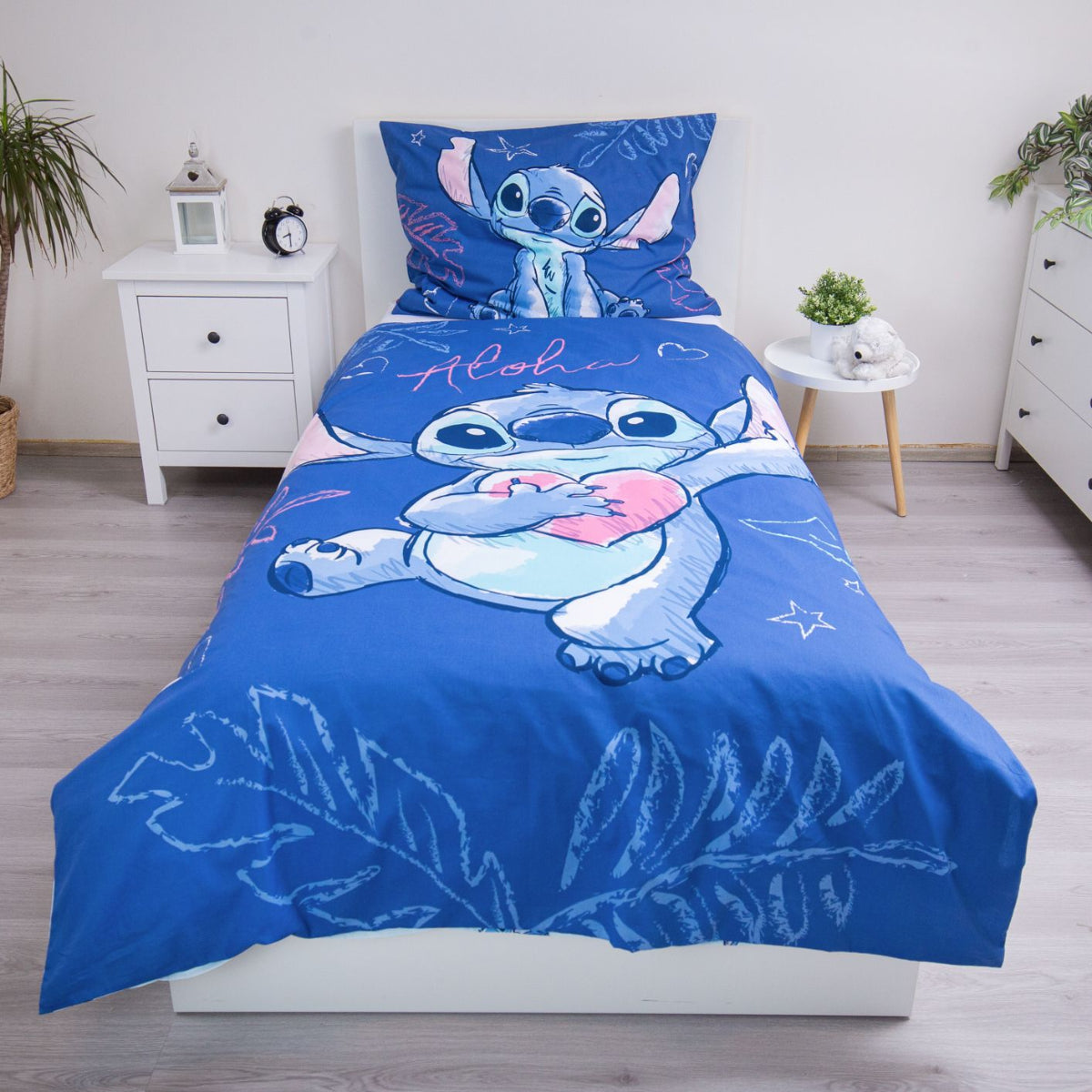 Disney Lilo & Stitch Bettwäsche Aloha Design 140x200 cm 70x90 cm Baumwolle