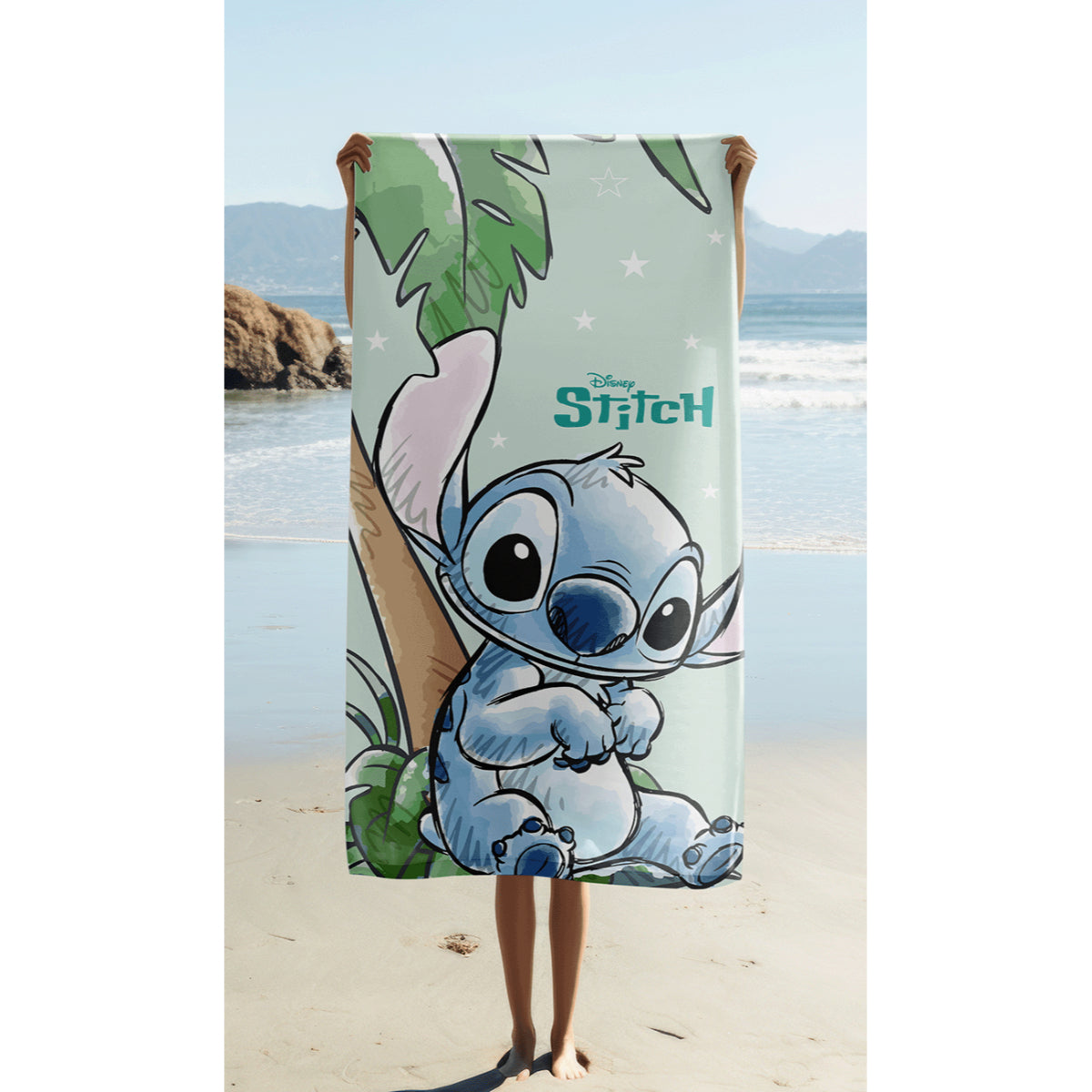 Lilo and Stitch Strandtuch aus 100 % Polyester 70 x 140 cm für Bad Strand und Reise