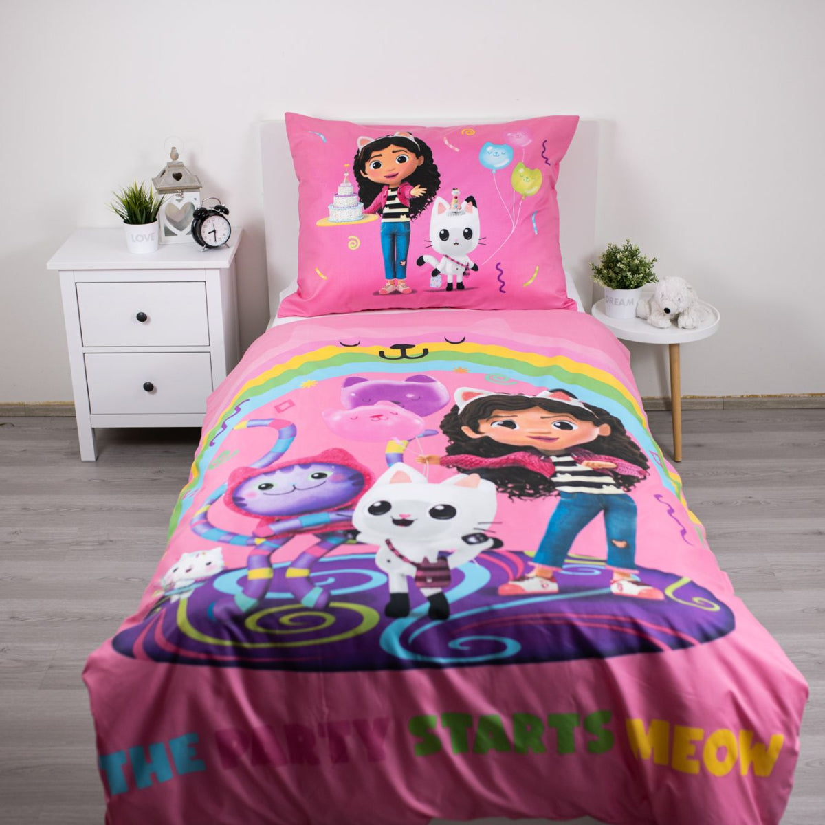 Gabby’s Dollhouse Bettwäsche Set 140 x 200 cm und 70 x 90 cm